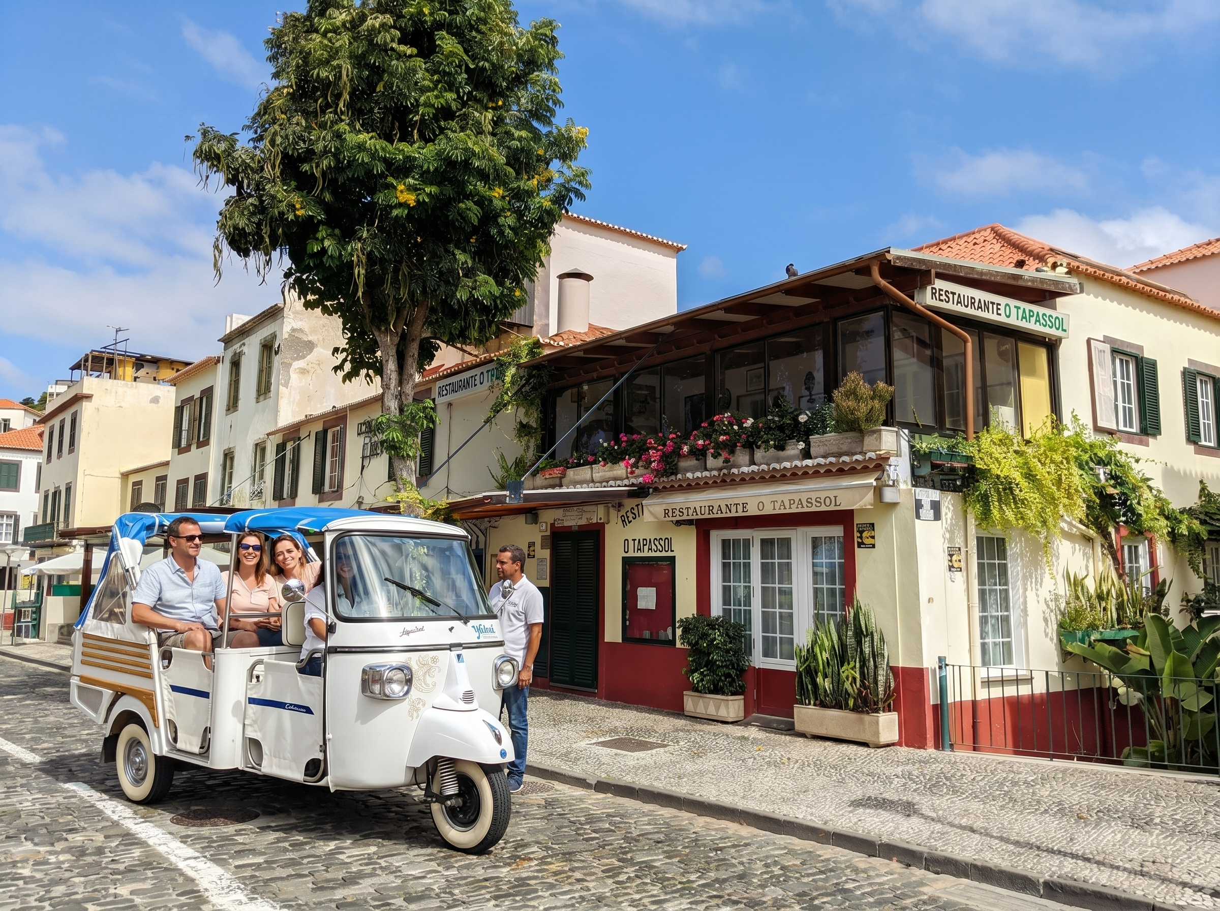 Rua de Santa Maria in Funchal's Zona Velha — the Art of Open Doors painted street in Madeira's historic quarter, PT-31