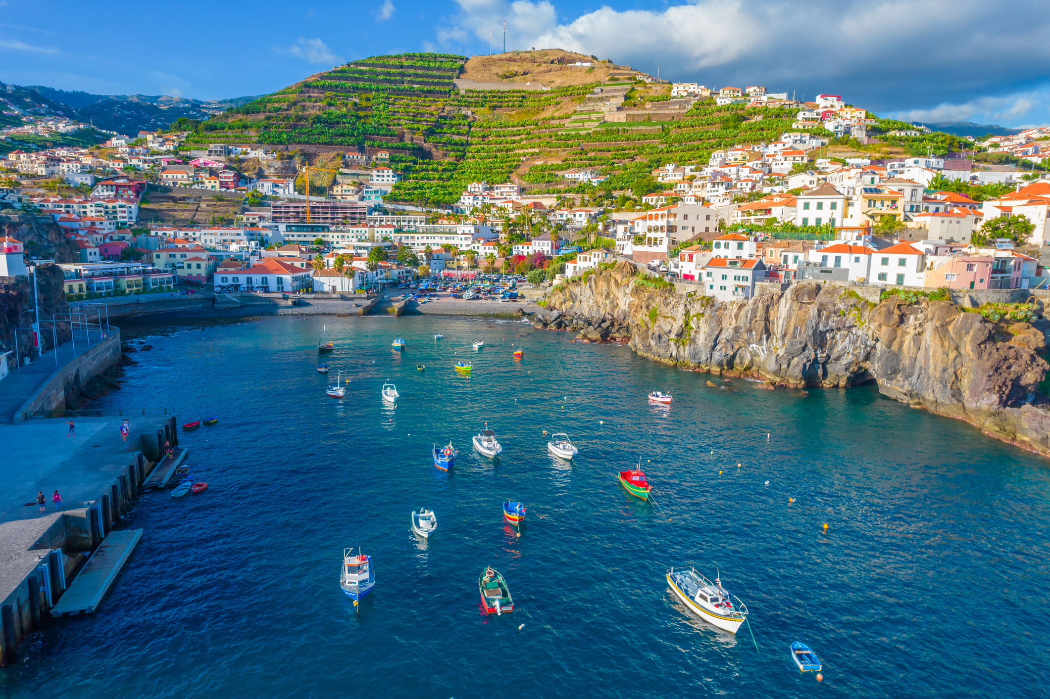The fishing harbour of Câmara de Lobos on Madeira Island