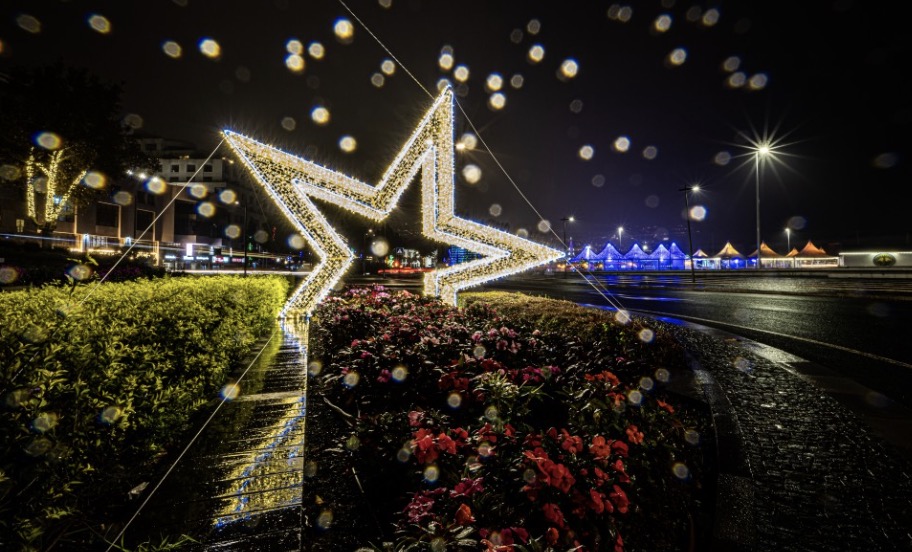 Photo stop Christmas lights tour Funchal Madeira Tukxi