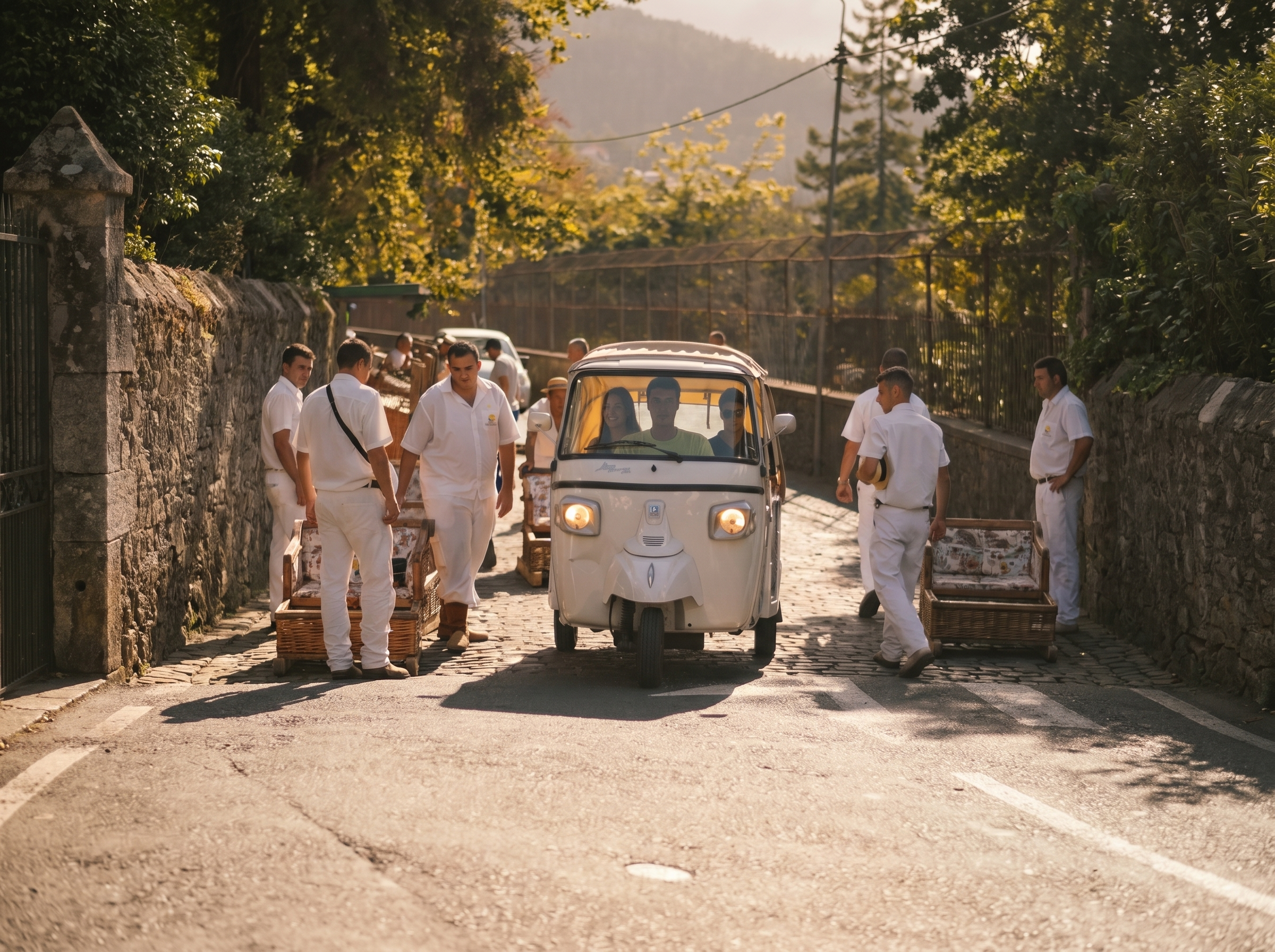 Private tuk tuk on a scenic mountain route in Madeira Island