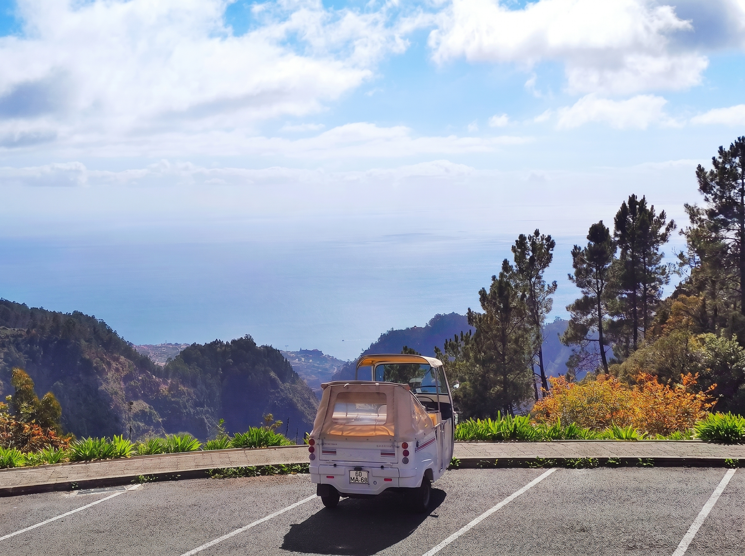 Madeira Grand Experience tuk tuk tour — private tuk tuk on a scenic mountain route in Madeira